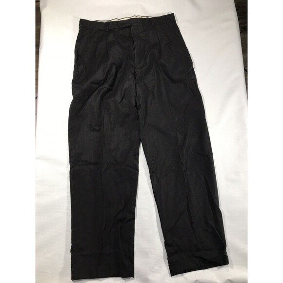 3 Pair Pronto Uomo Men's Suit Dress Pants Size 34 2 NWT Black 1 Grey Wool - Picture 8 of 14